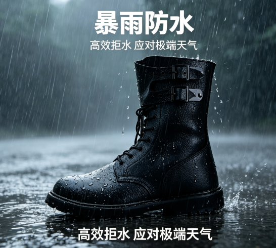 牛皮防水战术军靴